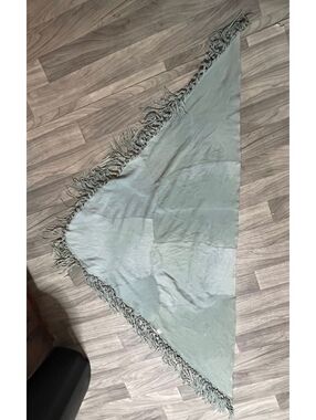 Vera Pelle Genuine Leather Fringe Wrap/Shawl Made in Italy